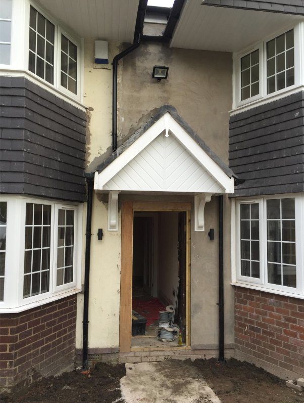 Entrance of completed house